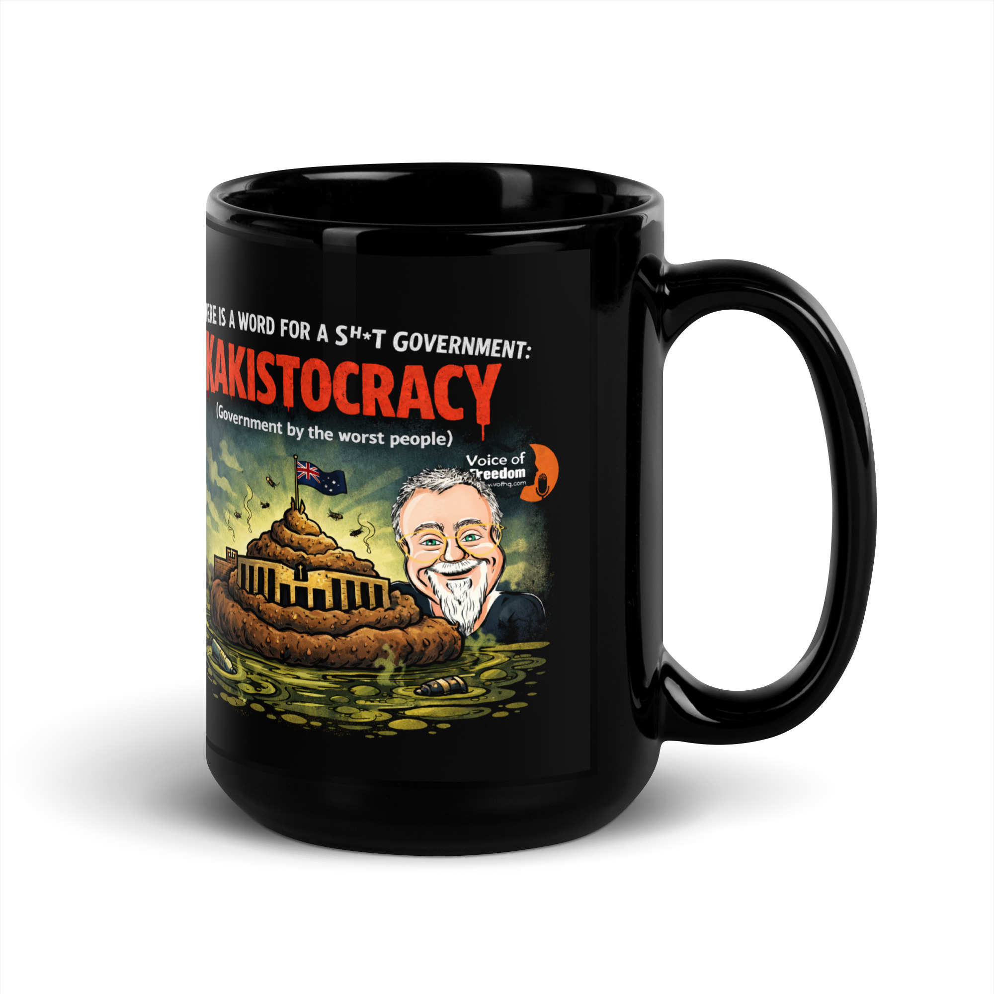 KAK 2 Black Glossy Mug - Image 4