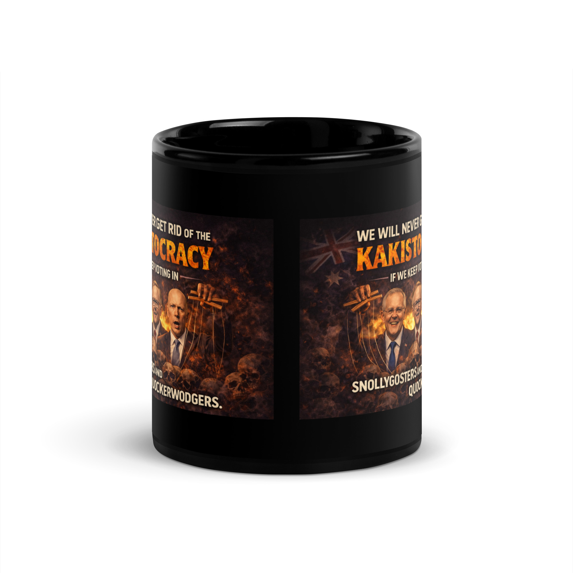 Mug-KAK 4 Black Glossy Mug - Image 2